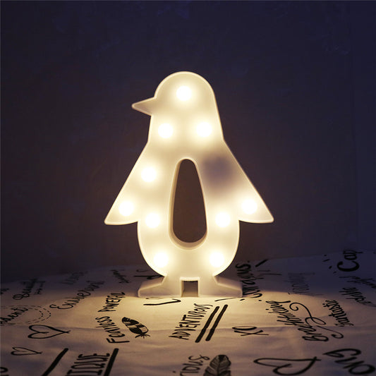 White Led Lights Penguin Lamp