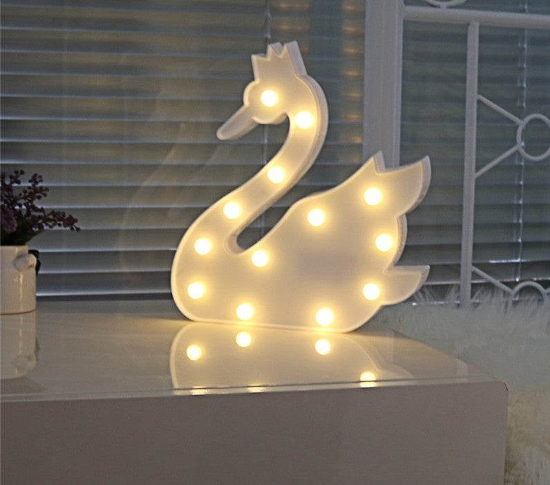 White Led Swan Light