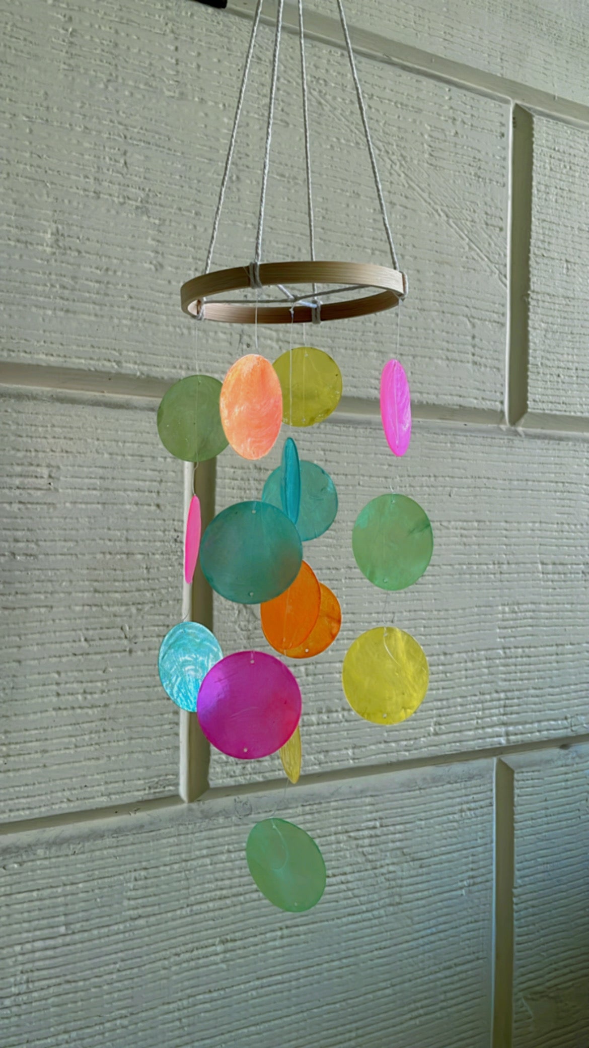 Rainbow Round Shell Wind Chime