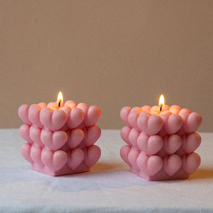 Bubble Heart Soy Wax Candles